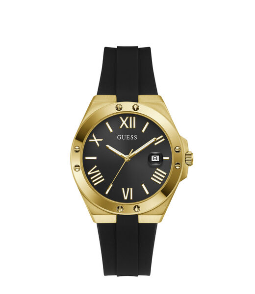 Black And Gold Analog Watch