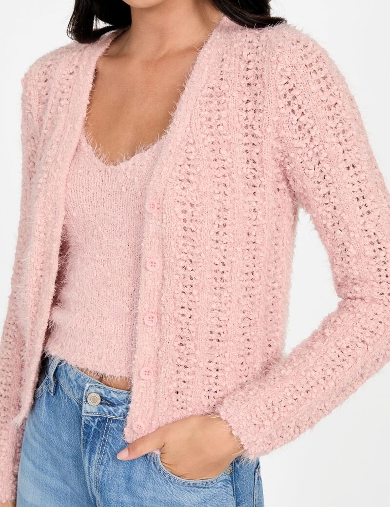 Open-knit cardigan