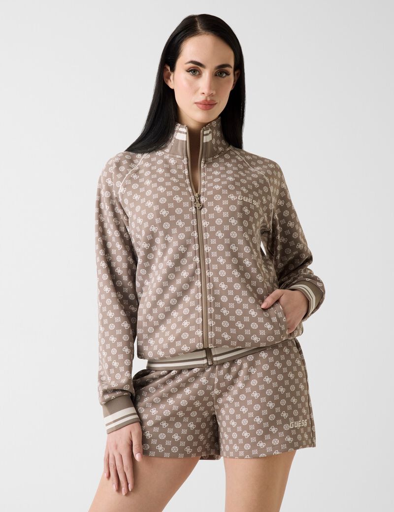 Full zip scuba sweatshirt