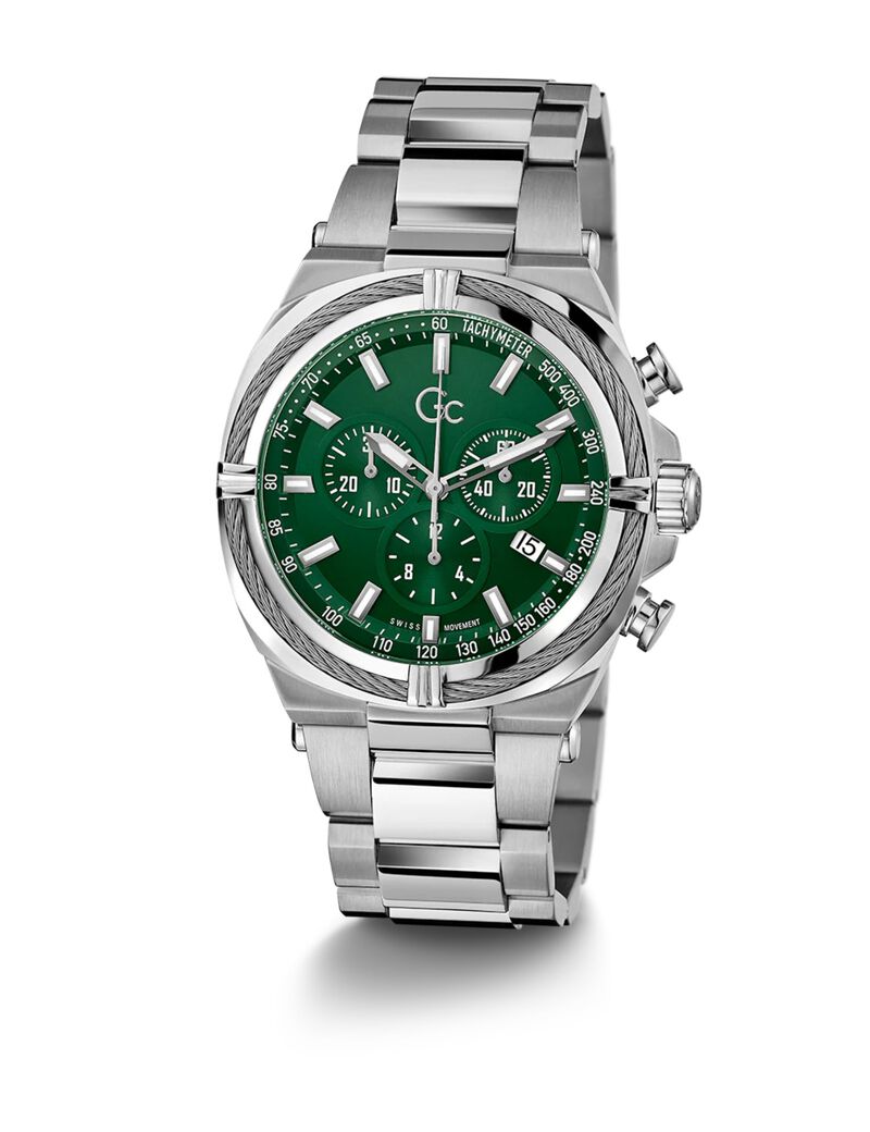 GW IRONCLASS SLV CS GRN DL 43MM QTZ CHRNO SLV SS BRCT FW23