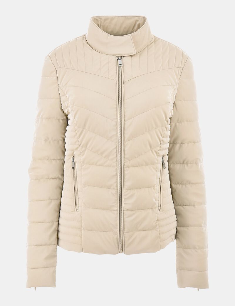 Slim Fit Coated Puffer