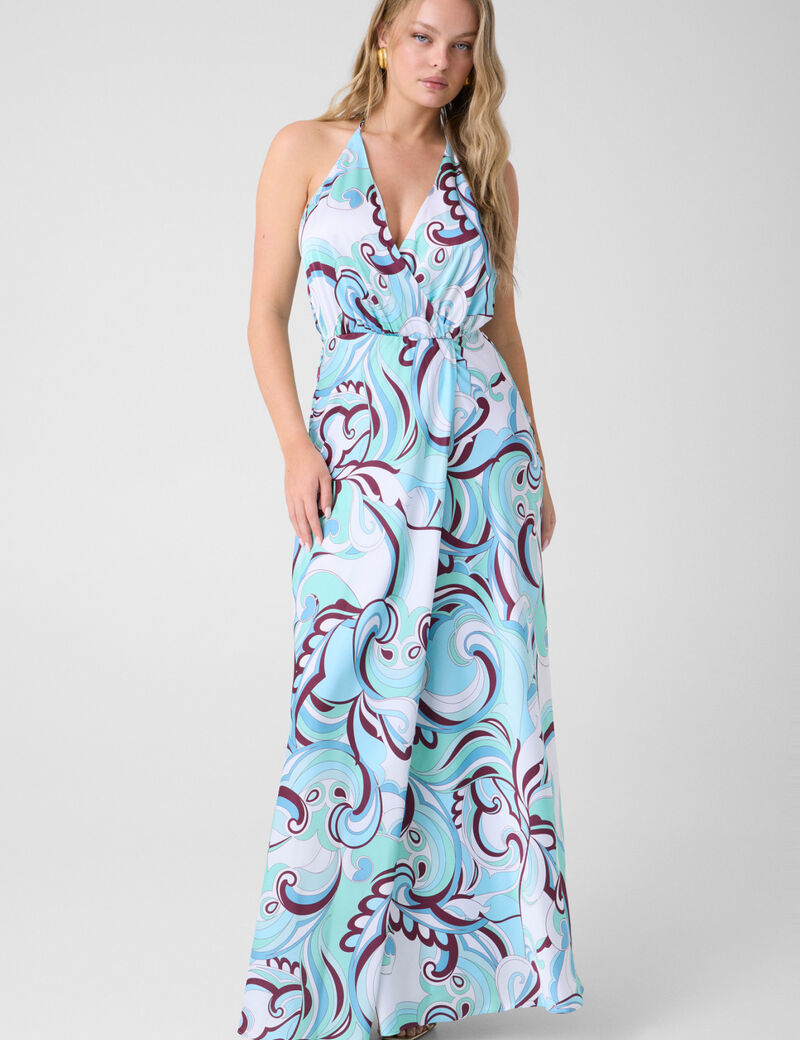 guess marciano printed maxi dress
