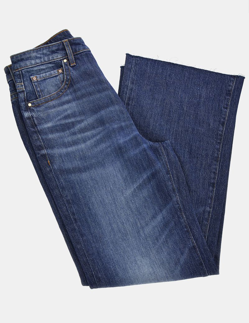 High Rise Wide Leg Denim Pant