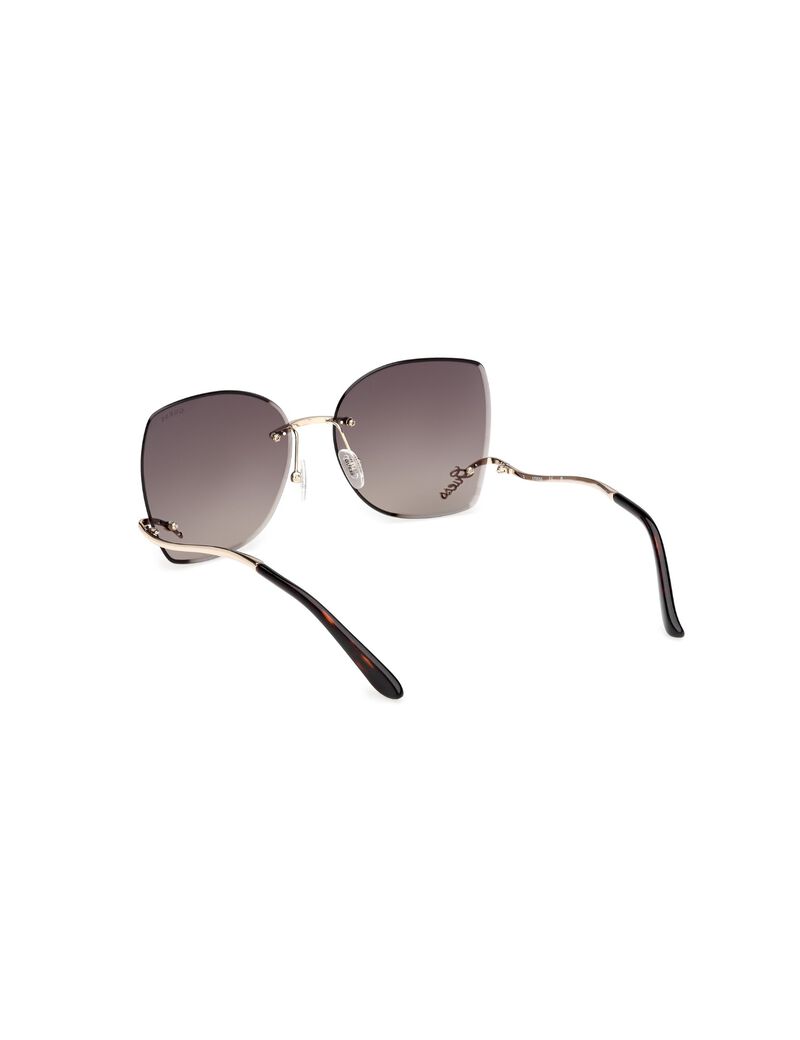 guess raelynn square rimless sunglasses