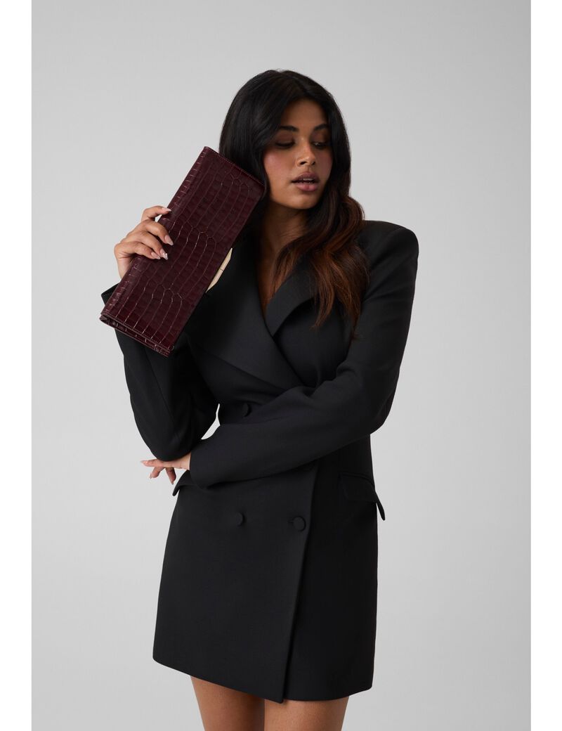 guess double breast belted dress