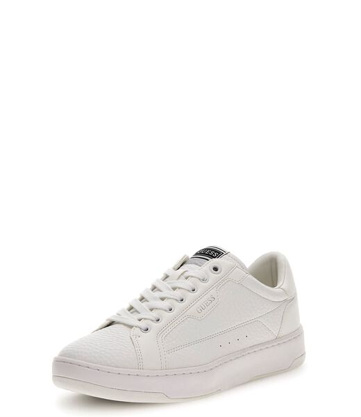 Men's white leather sneaker
