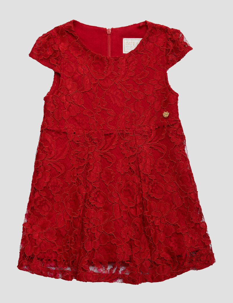 Lace fit and flare dress