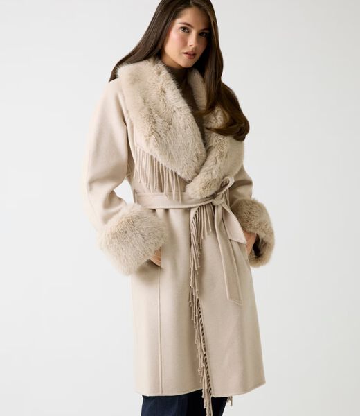 Marciano long wool-blend coat