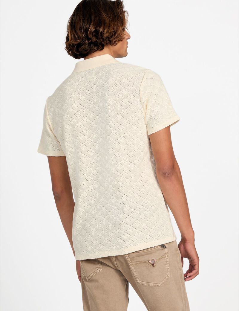 Knit polo shirt
