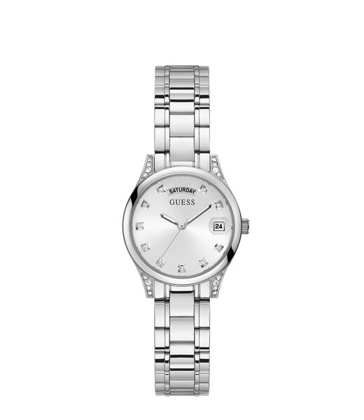 Silver Multifunction Analog Watch