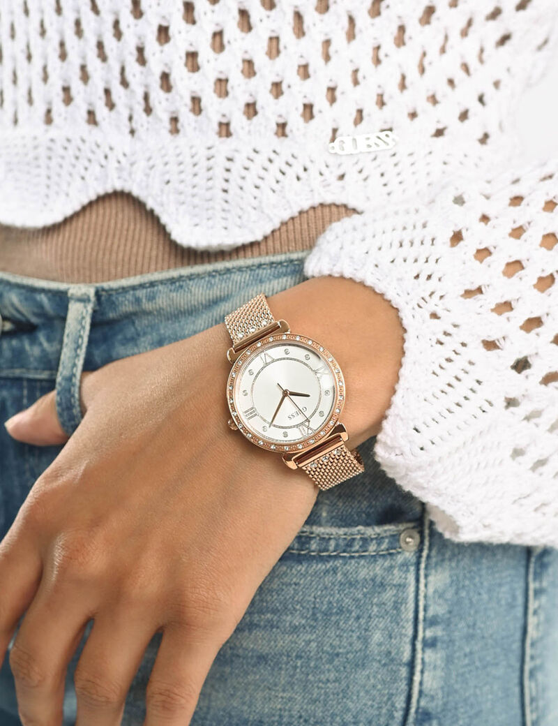 Rose Gold Mesh Watch
