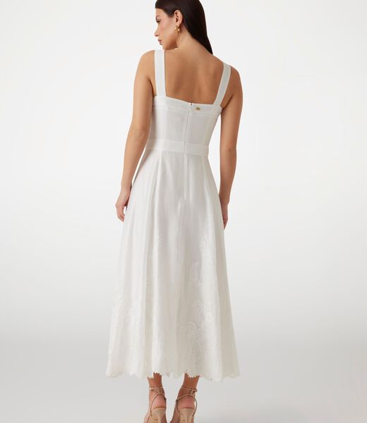 Marciano linen-blend long dress