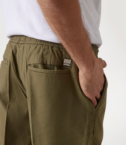 Stretch linen blend chinos
