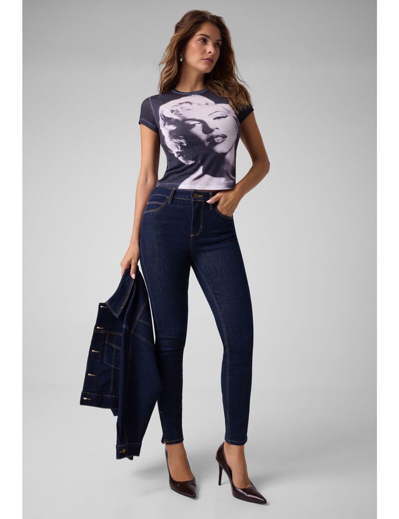 guess printed marilyn t shirt