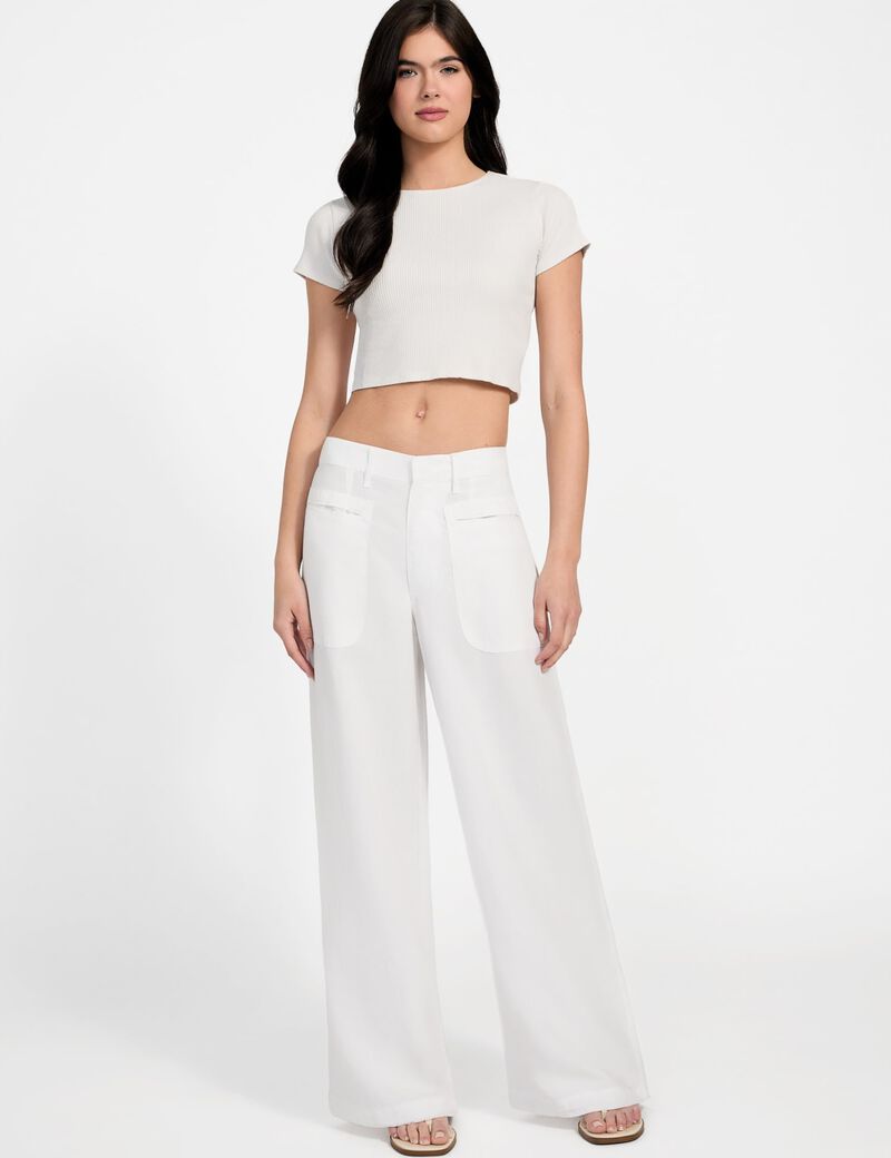Wide leg linen pants
