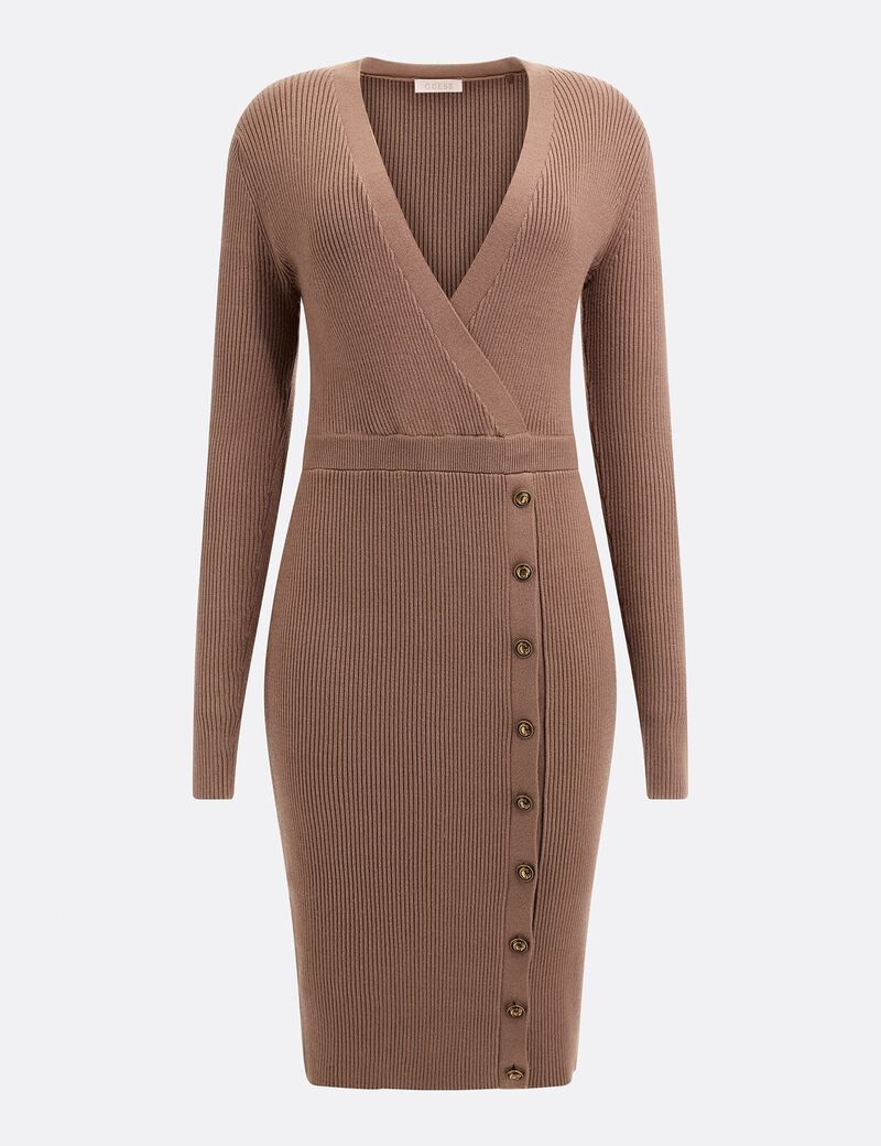 فستان سترة بأزرار أمامية