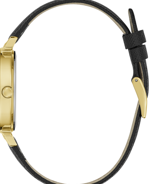 Ladies Black Gold Tone Analog Watch