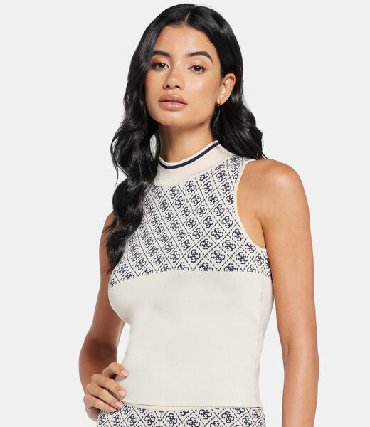Sleeveless 4G sweater top