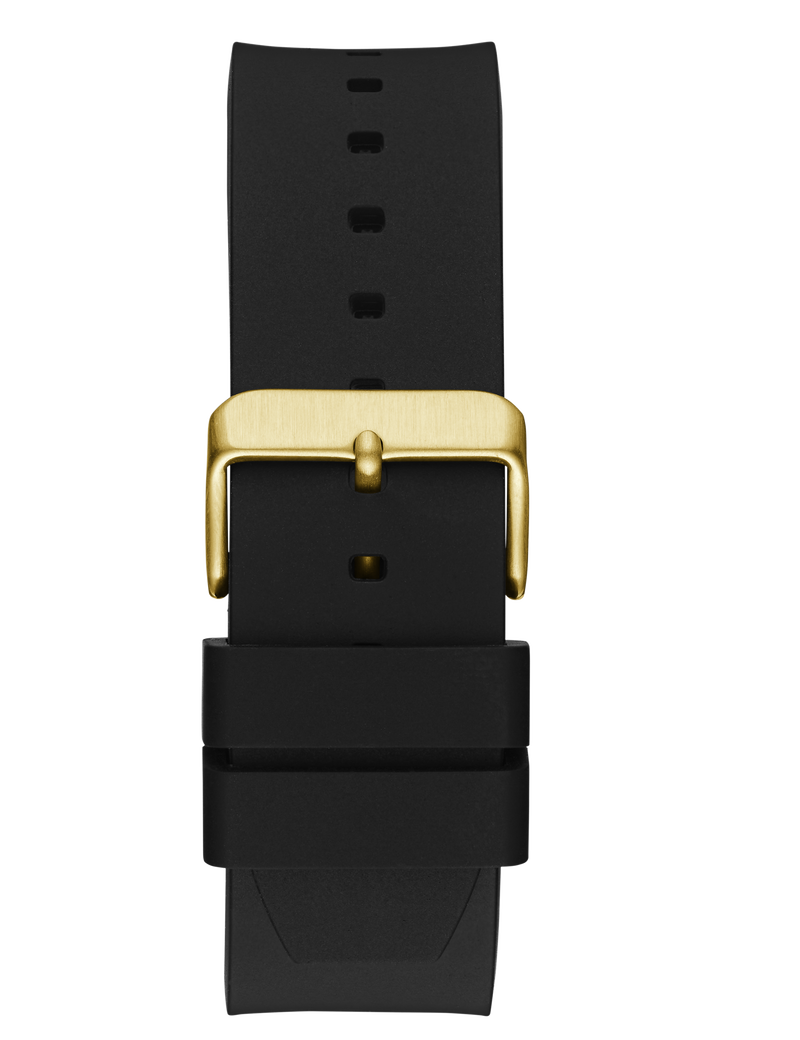 Mens Black Gold Tone Analog Watch