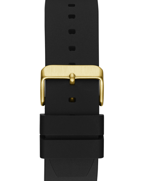 Mens Black Gold Tone Analog Watch