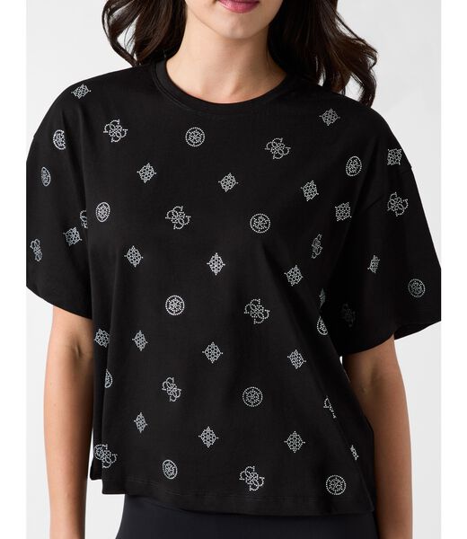 guess all over peony logo tshirt