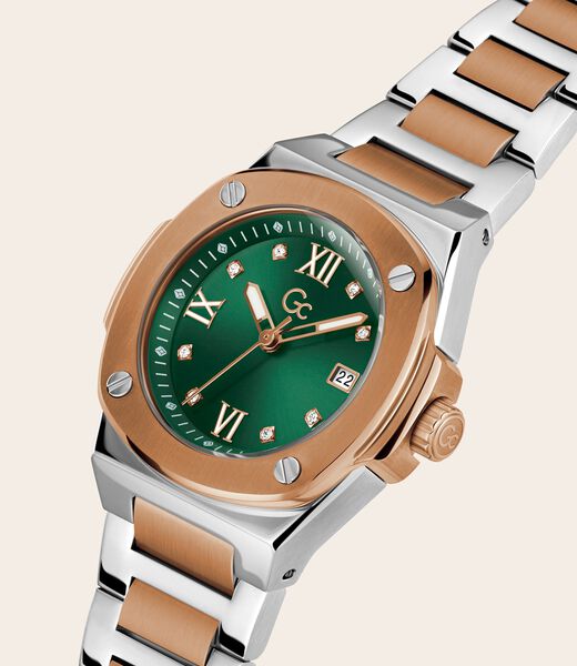 GC steel watch with date function