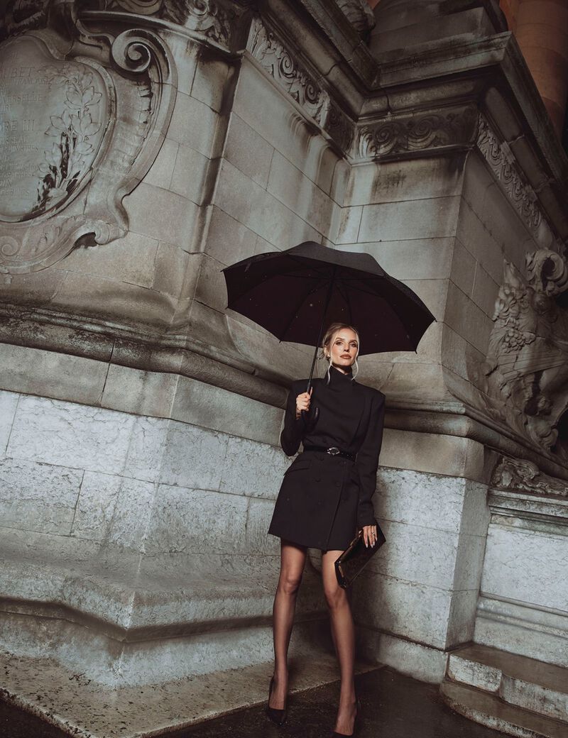 guess leonie double breast blazer dress