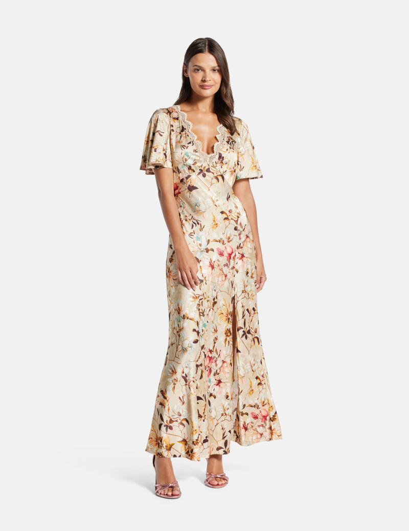Martine split long dress