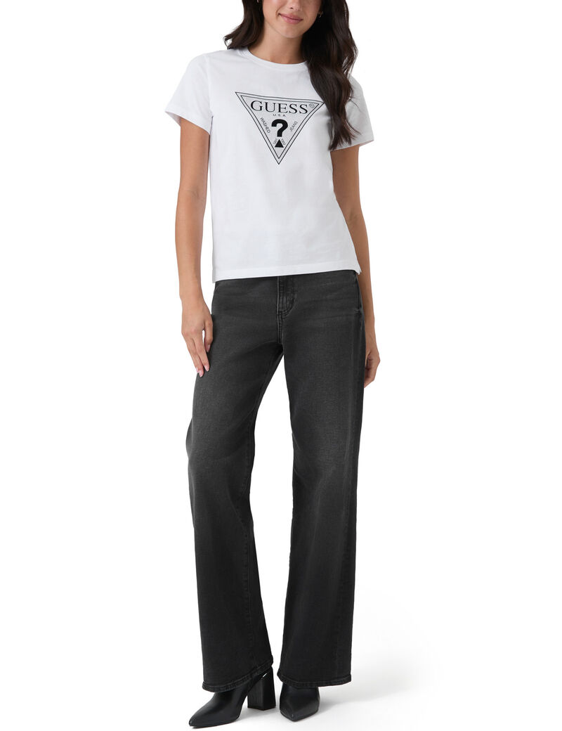 guess triangle logo t shirt