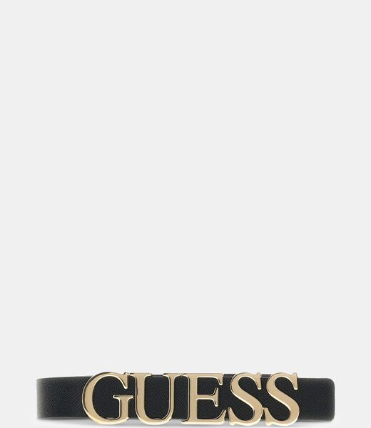 guess lefia logo script belt