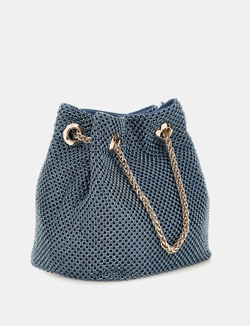 Zalina rhinestone mini bucket bag