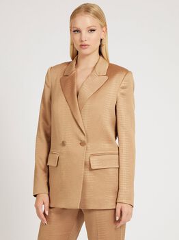 Croco Satin Blazer