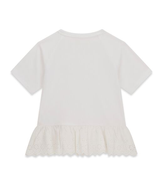 guess ss t shirt w sangallo frill
