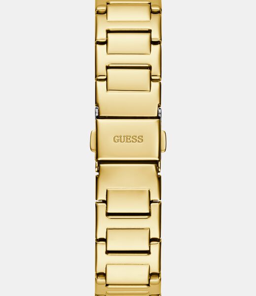 Analogue watch with woven glitter-look detail