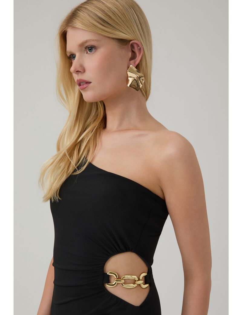 guess one shoulder jazlyn dress