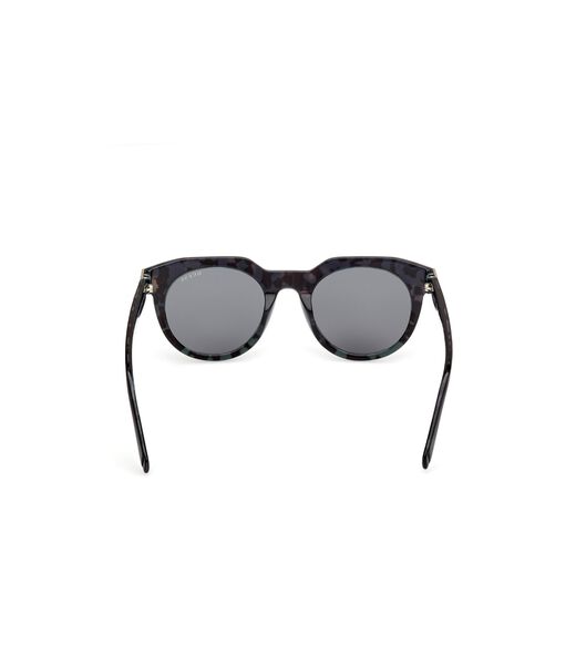 Round dark green sunglasses