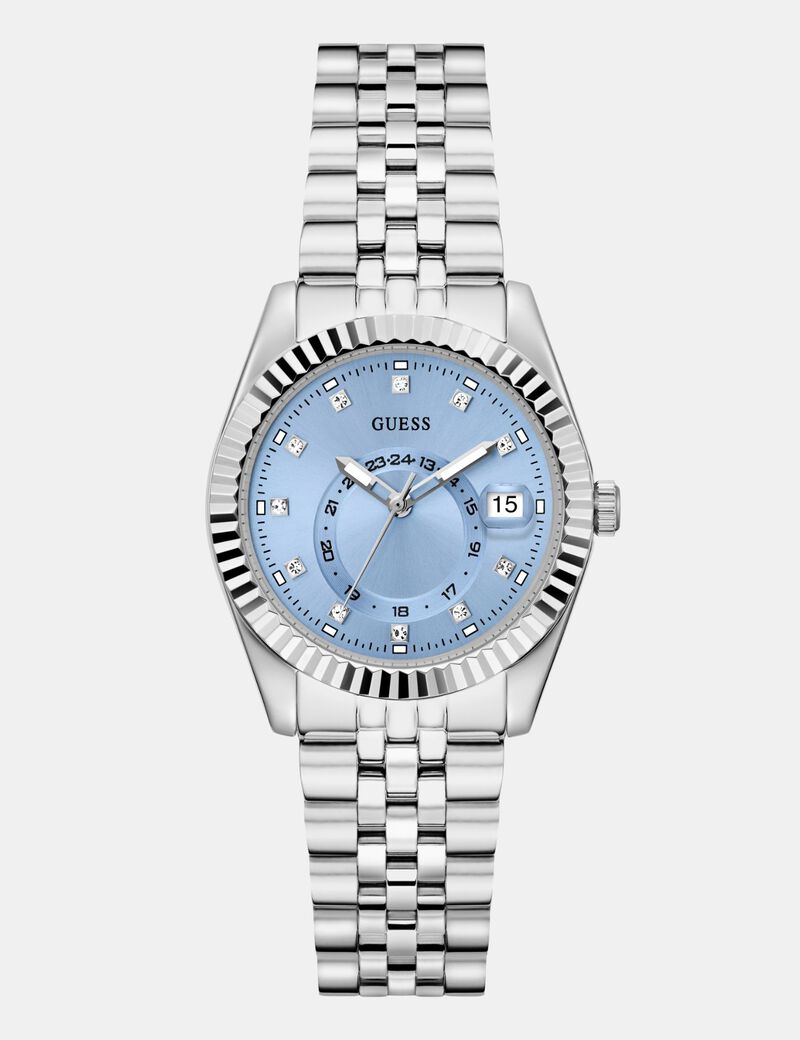 Ladies Silver Tone Multi-function Date Watch