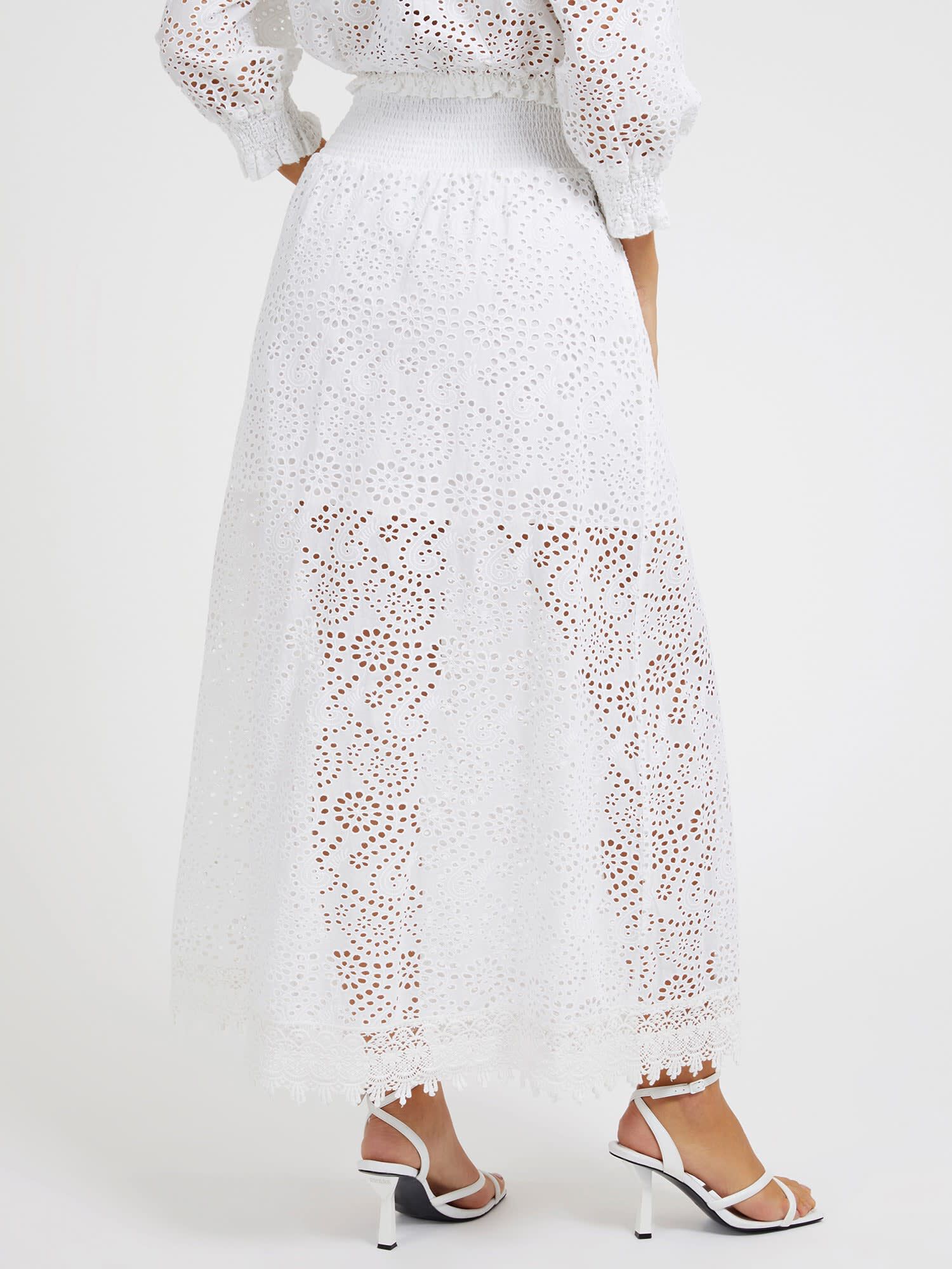 Guess white top maxi skirt