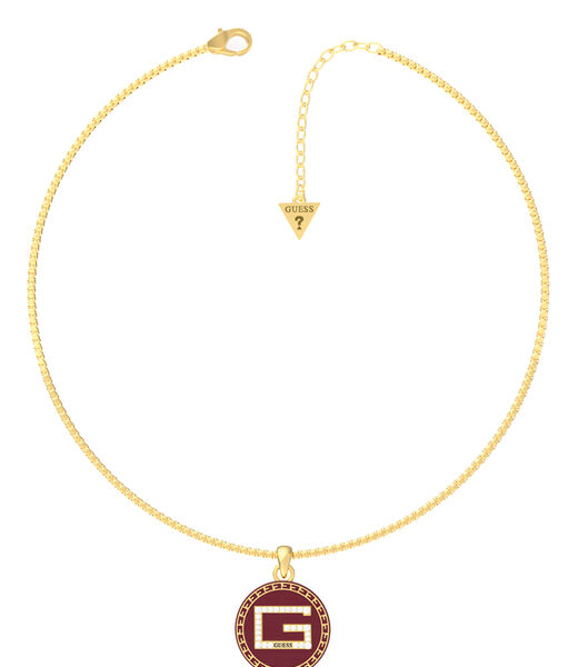16-18'' Burgundy Coin 20Mm Yellow Gold