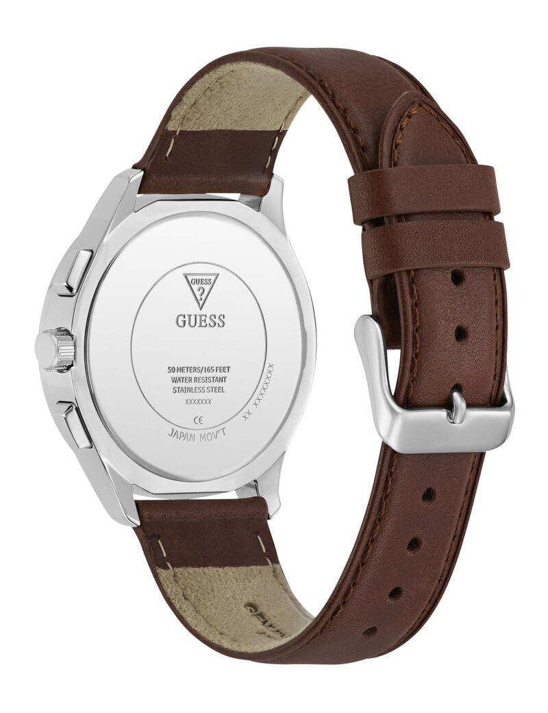Mens Silver Tone Square Analog Watch
