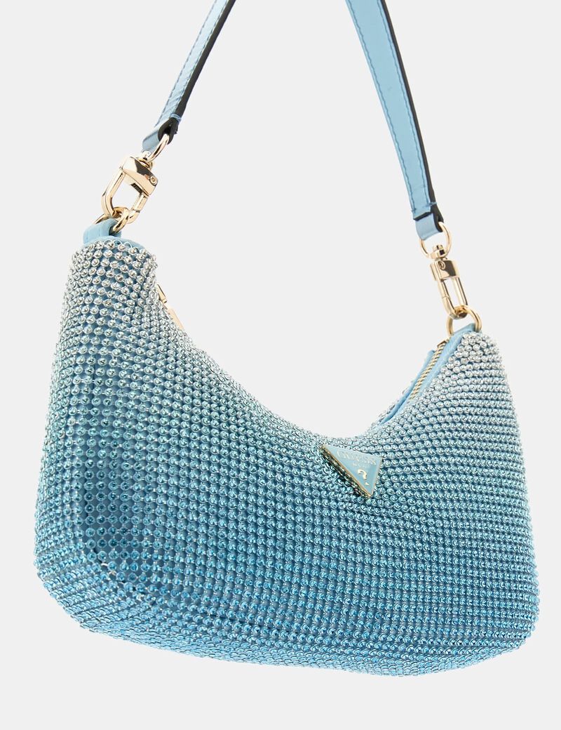 guess zalina rhinestone mini shoulder bag