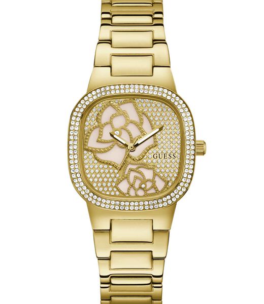 Gold-Tone Rose Analog Watch