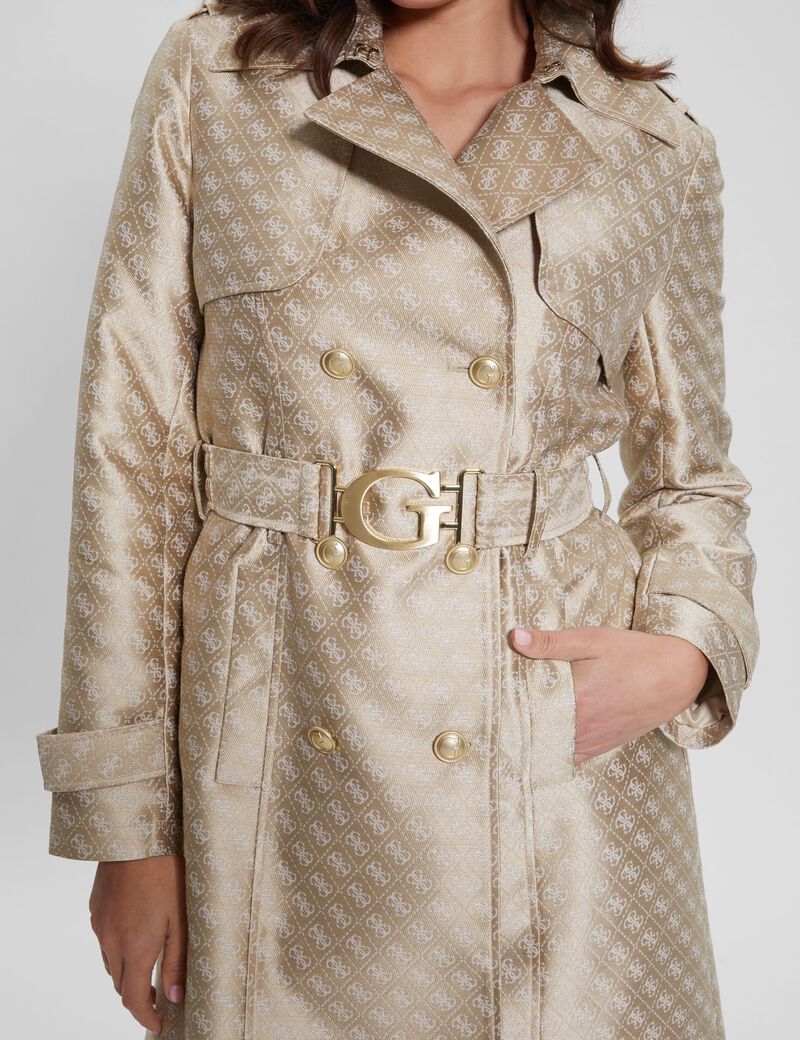 4G Logo Jacquard Trench Coat