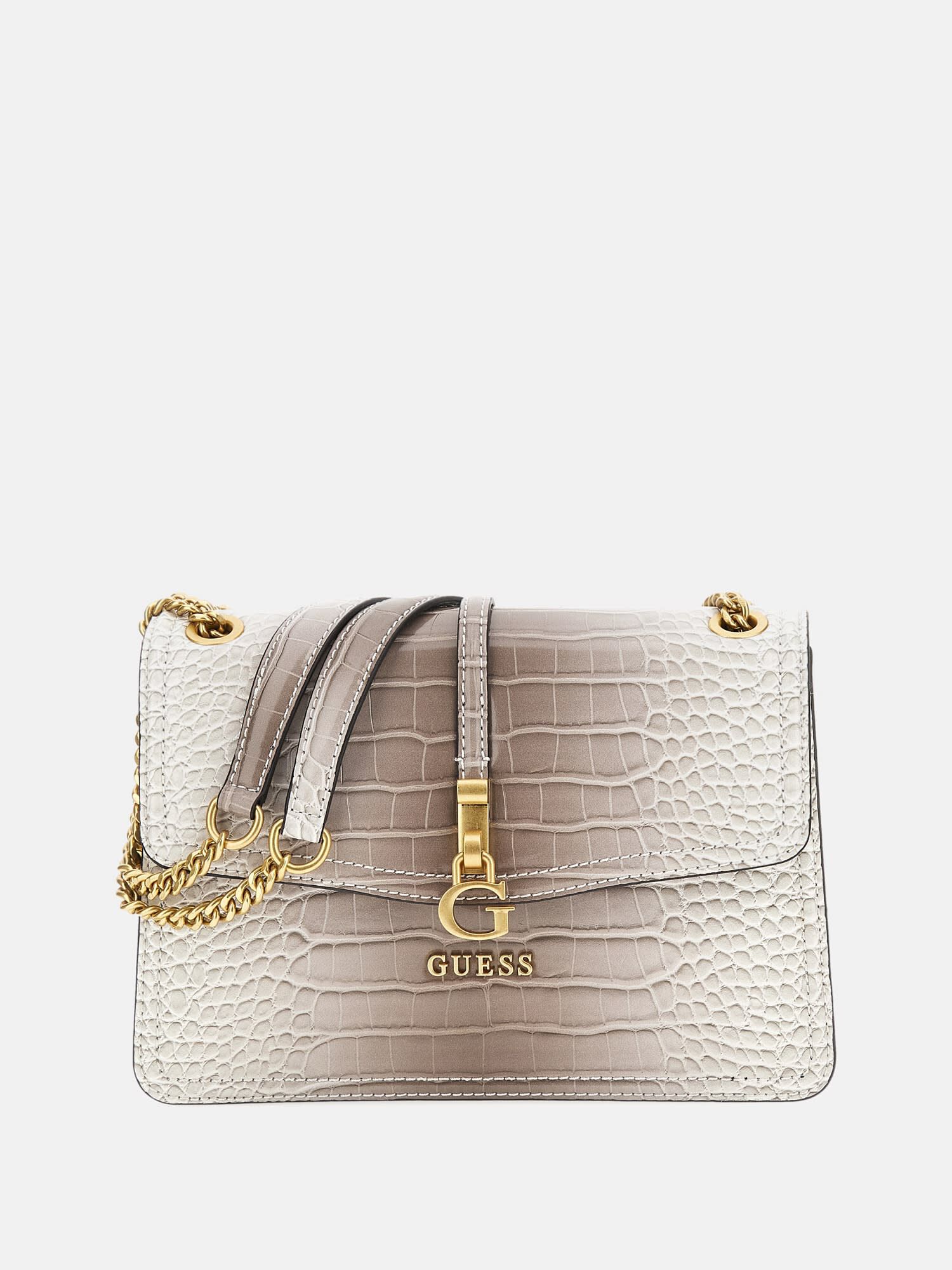 Shop GUESS Online G James croc print crossbody bag