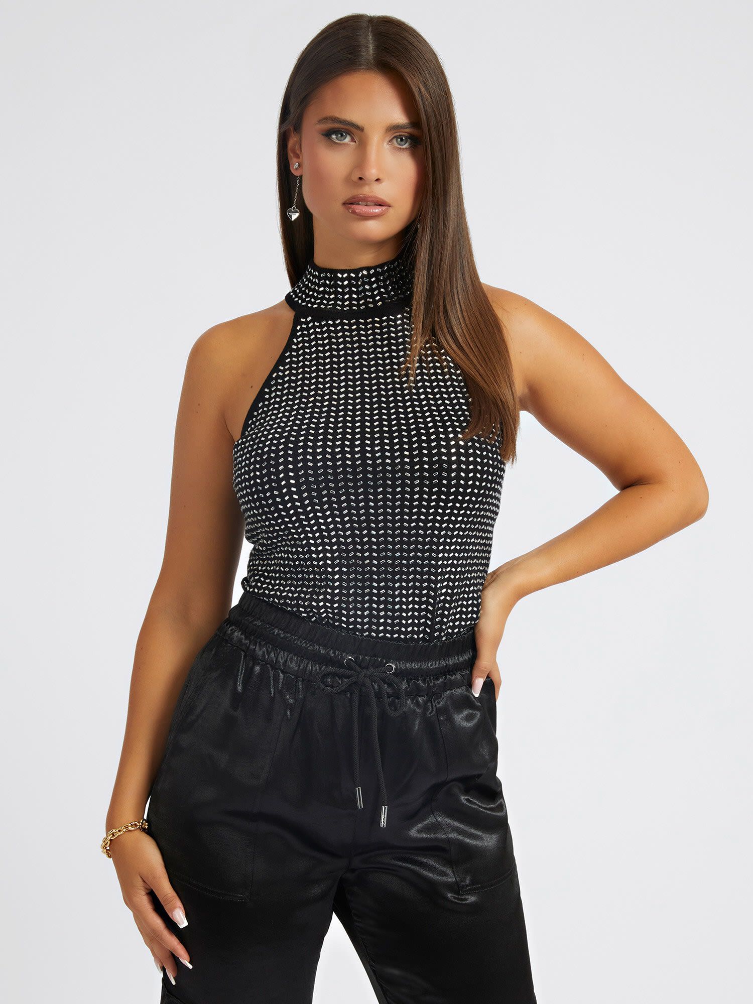Guess tyler outlet pleated top