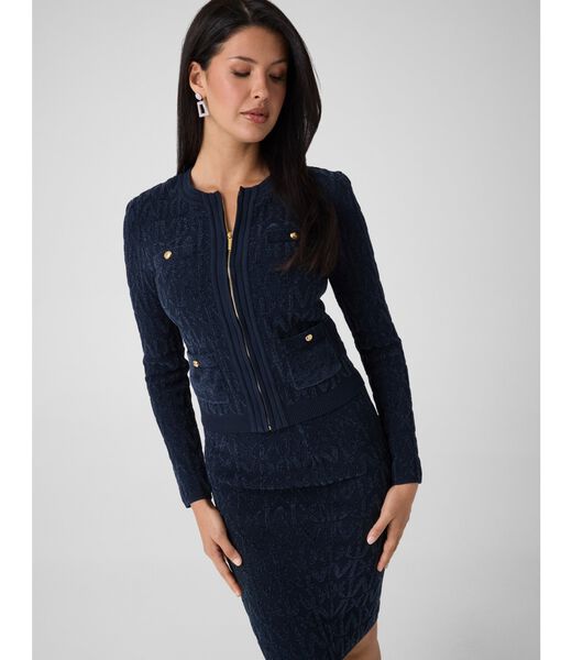 guess marciano zipped cardigan