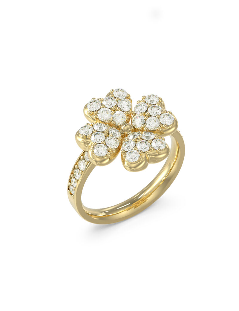 12mm lucky charm pave ring