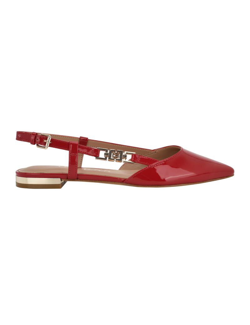 Leather slingback ballet flats
