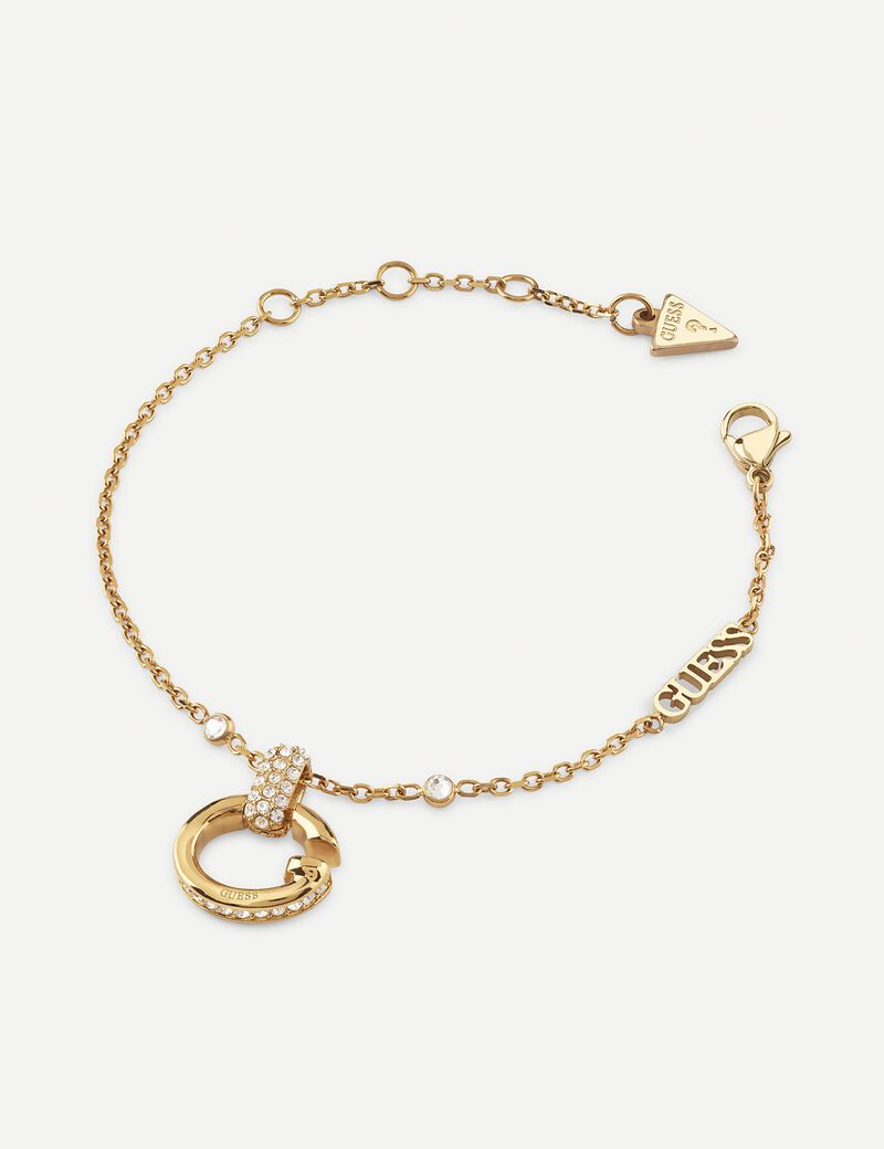 G Logo Crystal Charm Bracelet