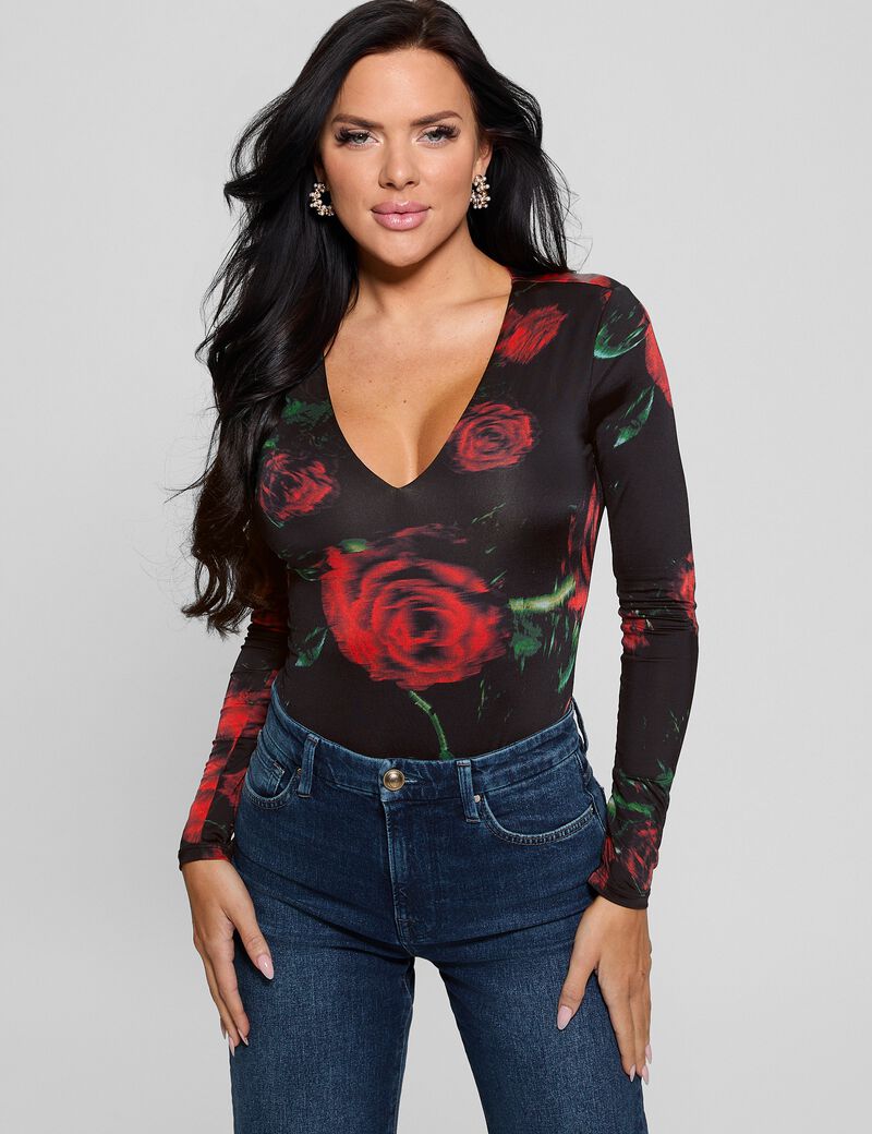 Floral print bodysuit